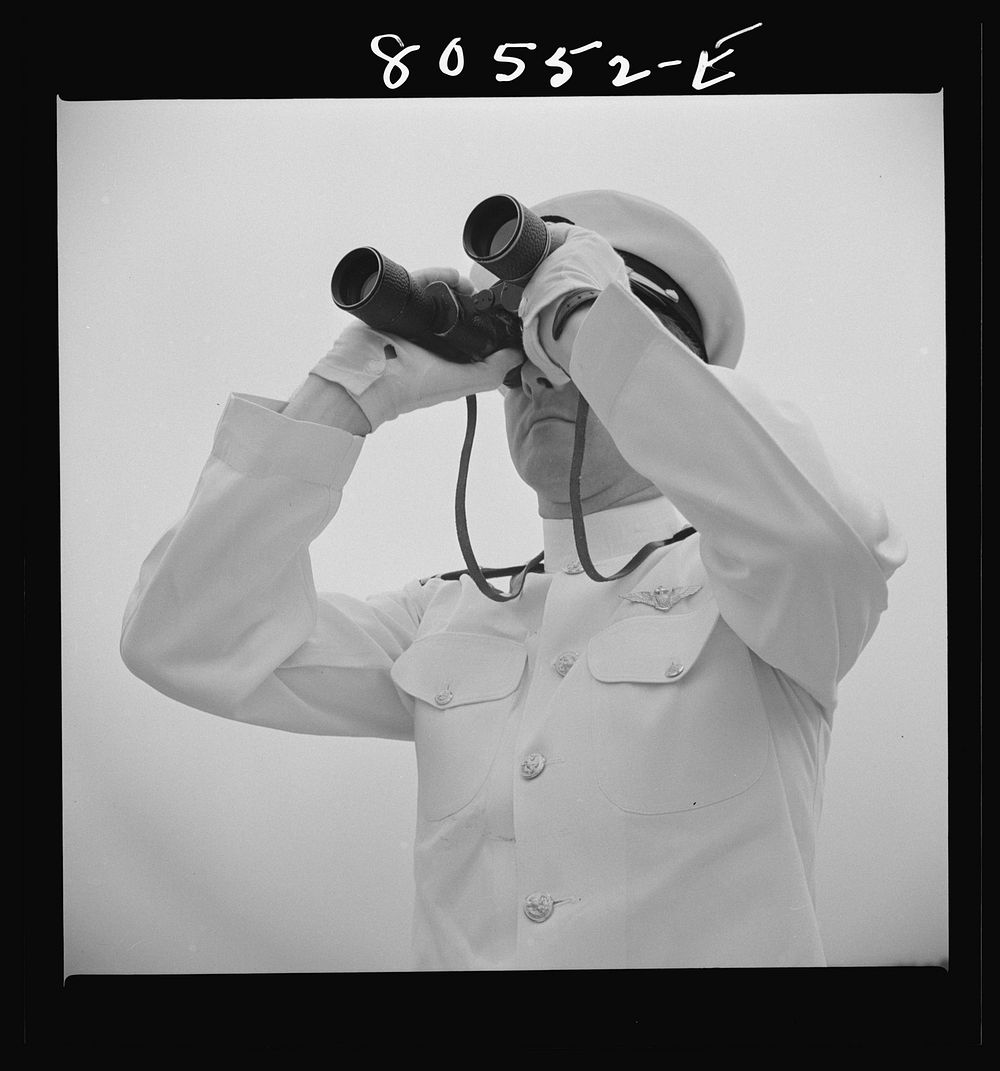 Naval officer. Anacostia naval base, Washington, D.C.. Sourced from the Library of Congress.