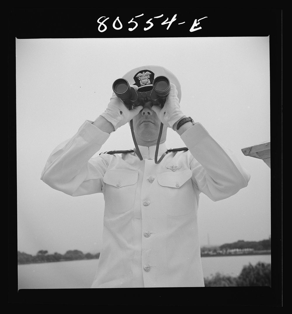 [Untitled photo, possibly related to: Naval officer, Anacostia, Washington, D.C.]. Sourced from the Library of Congress.