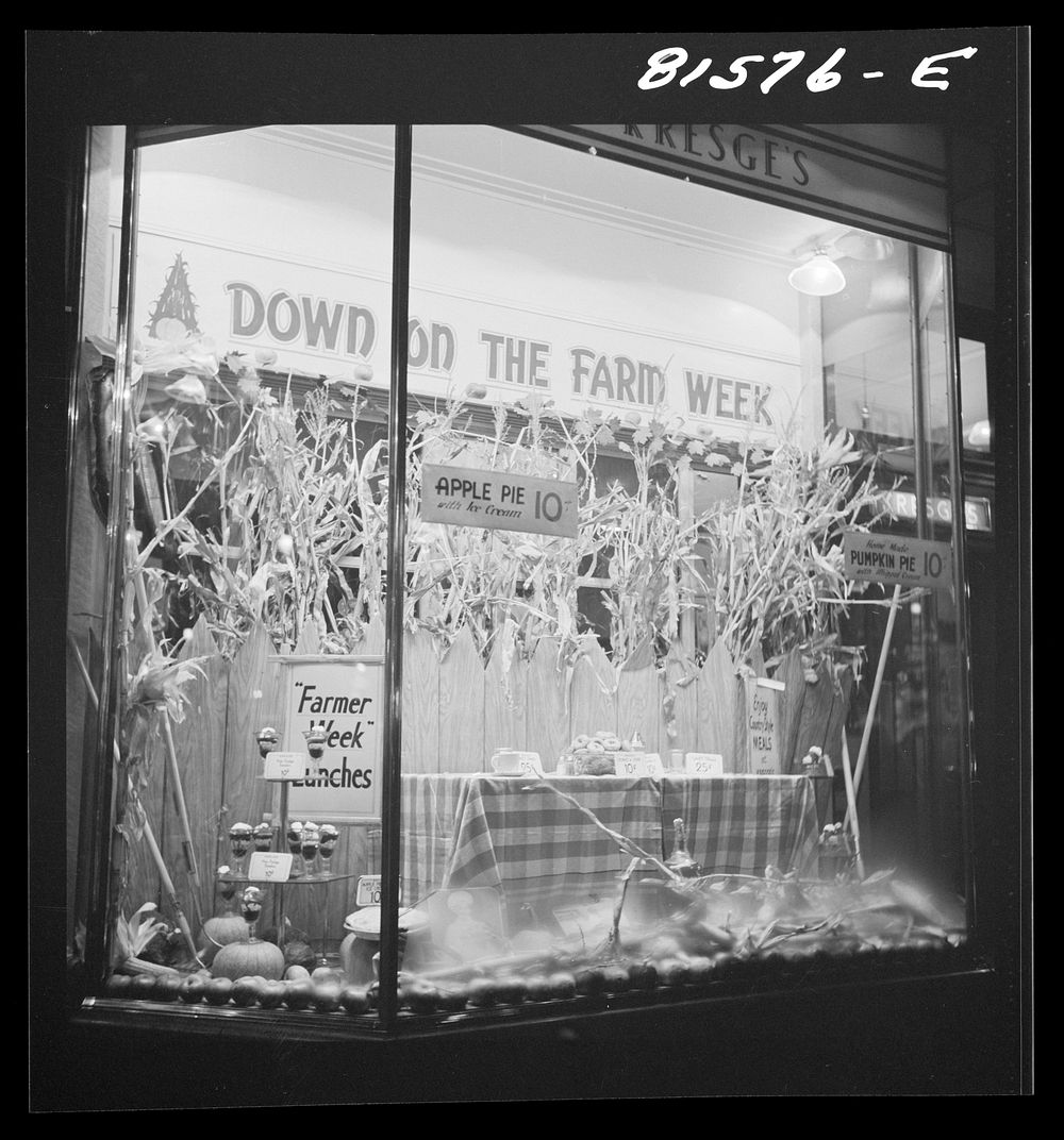 Five and ten and fifteen cent turkey dinner. Woolworth's Dime Store. Amsterdam, New York. Sourced from the Library of…