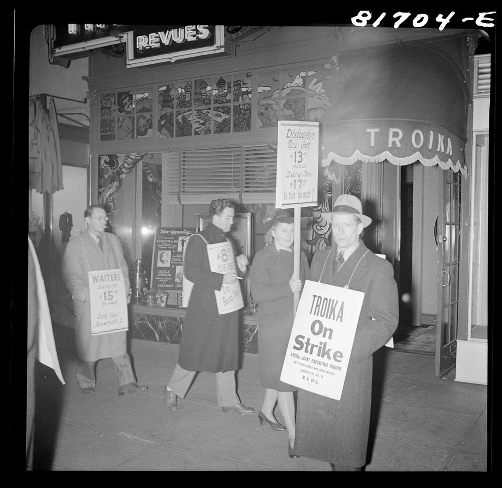 Nightclub waiters on strike. Washington, D.C.. Sourced from the Library of Congress.