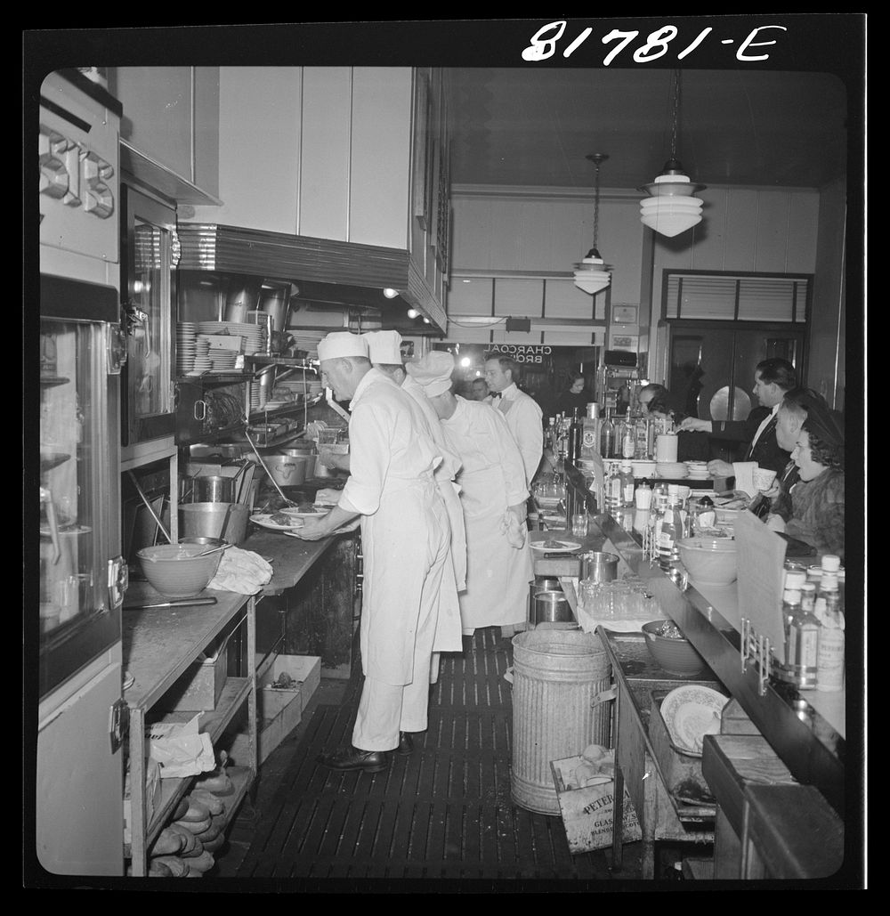 Italian "North Beach" restaurant during out. San Francisco, California. Sourced from the Library of Congress.