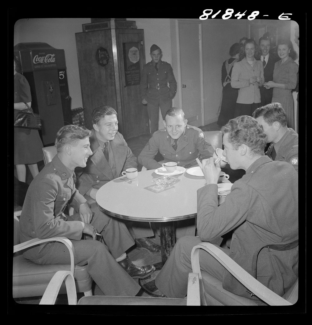 USO (United Service Organizations) servicemen's club. Civic Center, San Francisco, California. Sourced from the Library of…