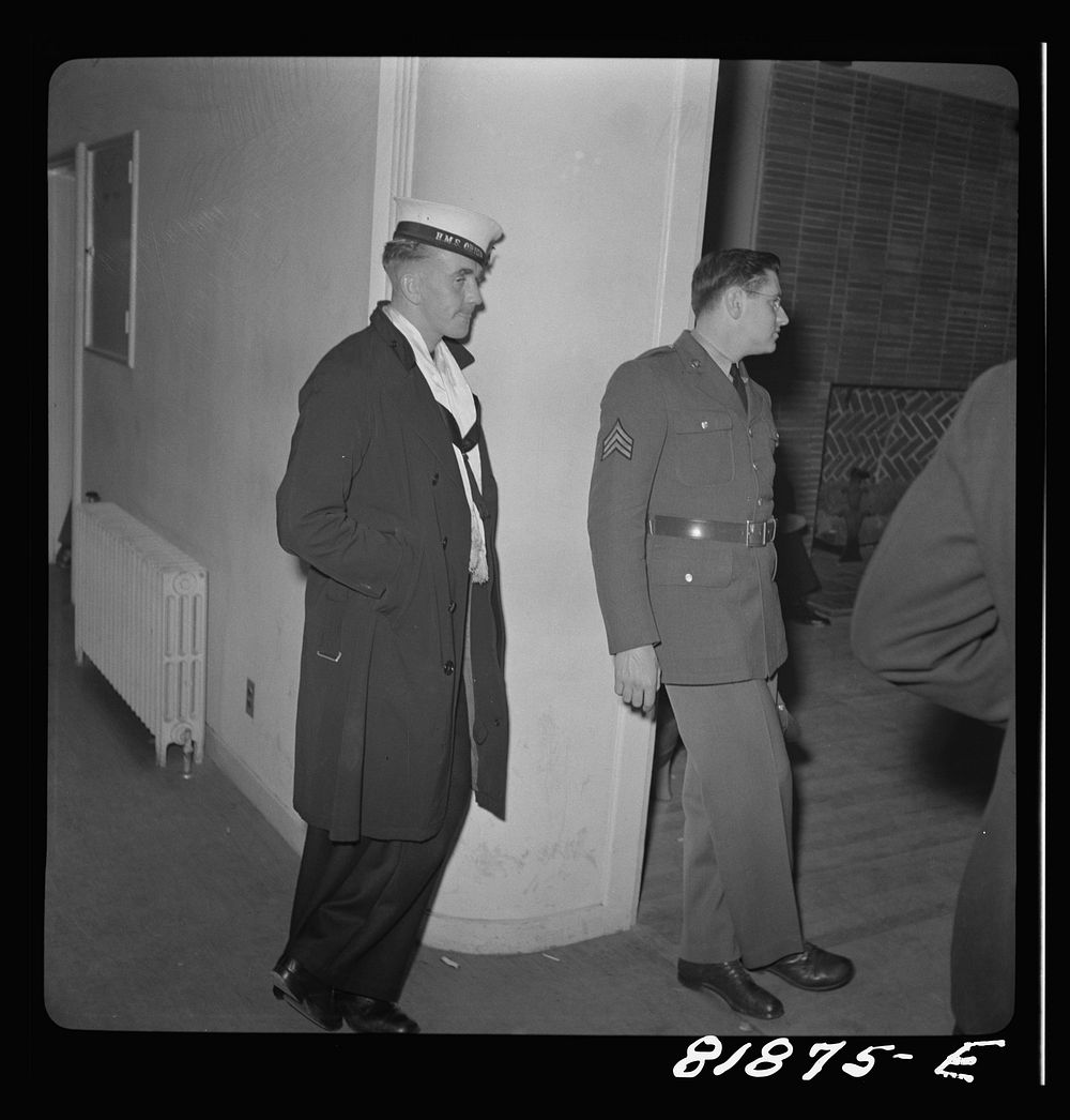 [Untitled photo, possibly related to: USO (United Service Organizations) servicemen's club. Civic Center, San Francisco…