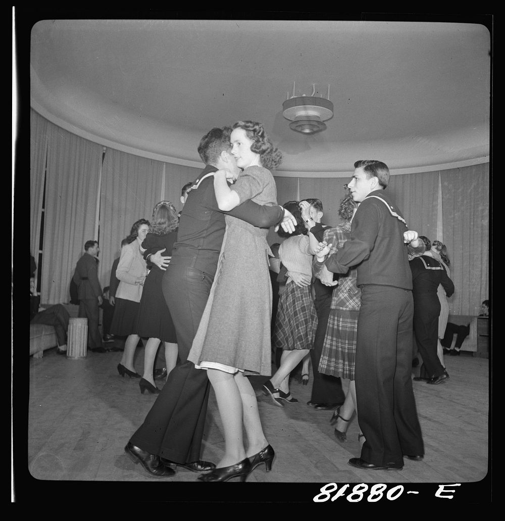 USO (United Service Headquarters) servicemen's club. Civic Center, San Francisco, California. Sourced from the Library of…