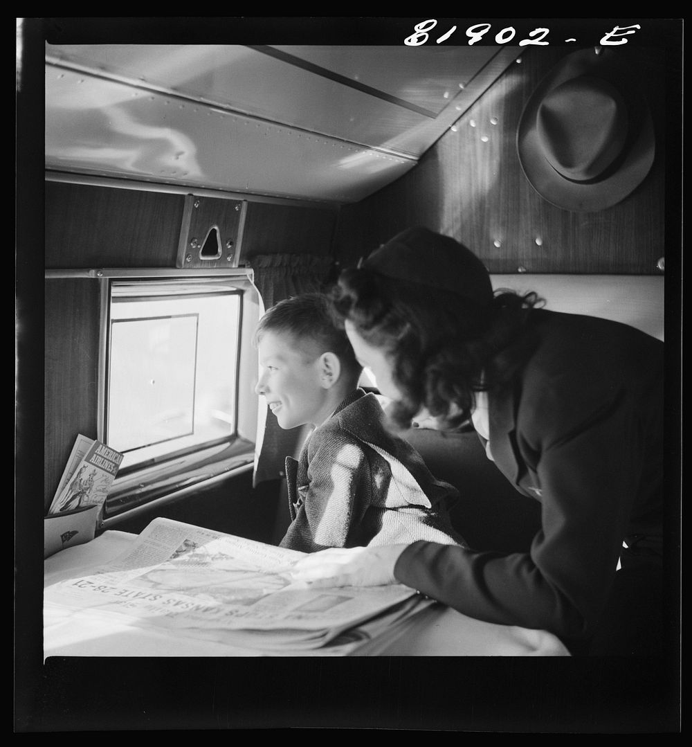 [Untitled photo, possibly related to: Passengers aboard an American airliner enroute from Washington to Los Angeles].…