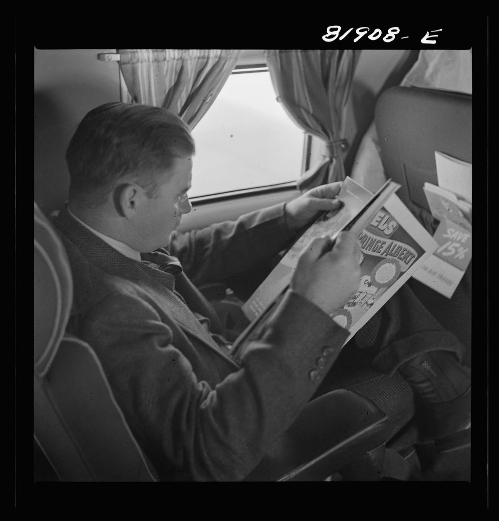 [Untitled photo, possibly related to: Aboard United airliner enroute from San Francisco to New York]. Sourced from the…