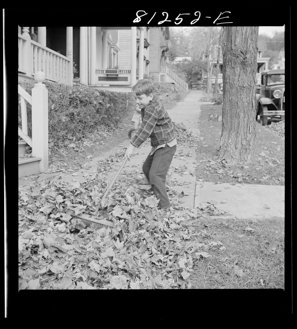 Fall activity. Little Falls, New York. Sourced from the Library of Congress.