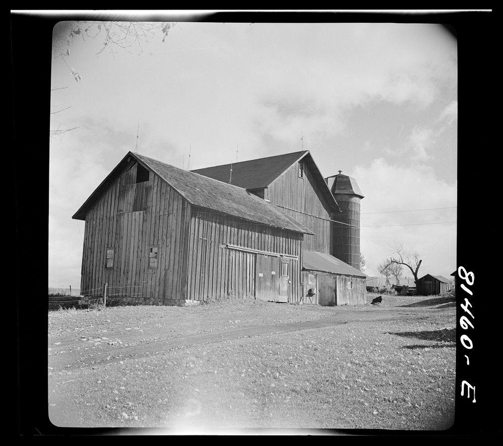Finger Lake country, New York. A barn. Sourced from the Library of Congress.