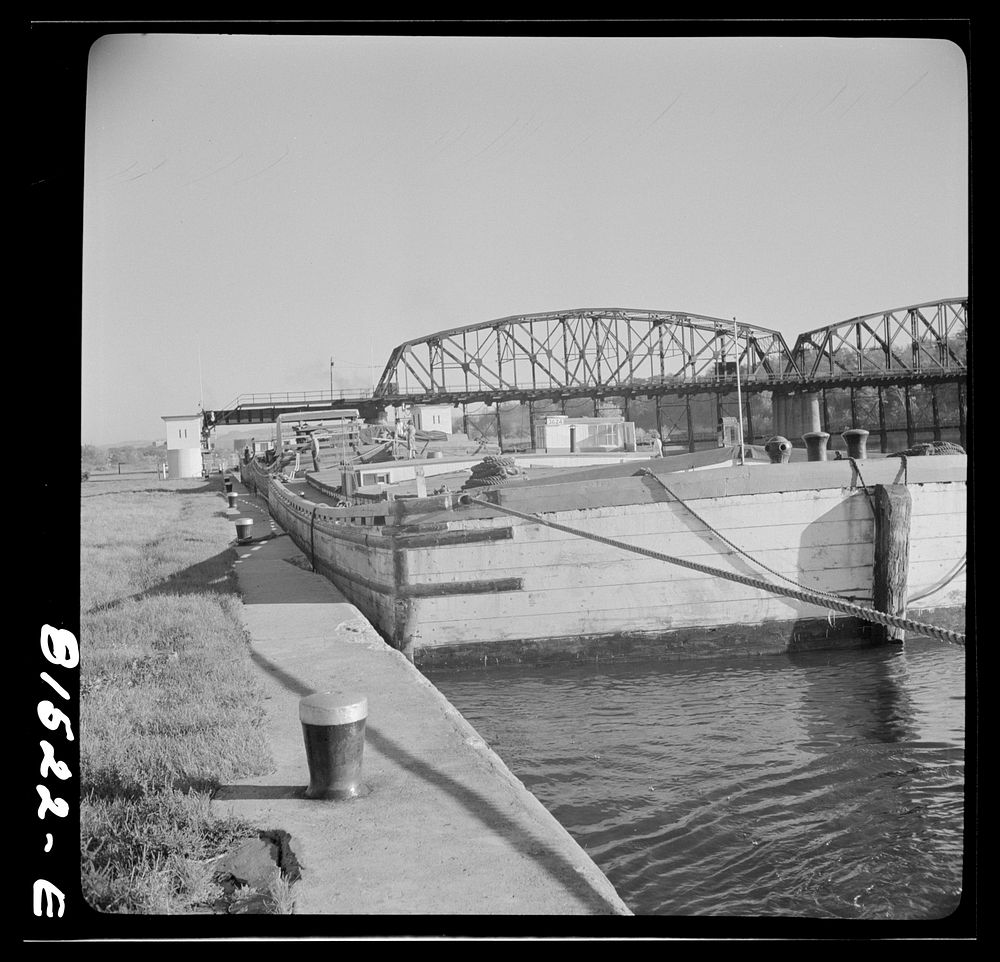 [Untitled photo, possibly related to: Lock Eleven on the Erie Canal at Amsterdam, New York]. Sourced from the Library of…