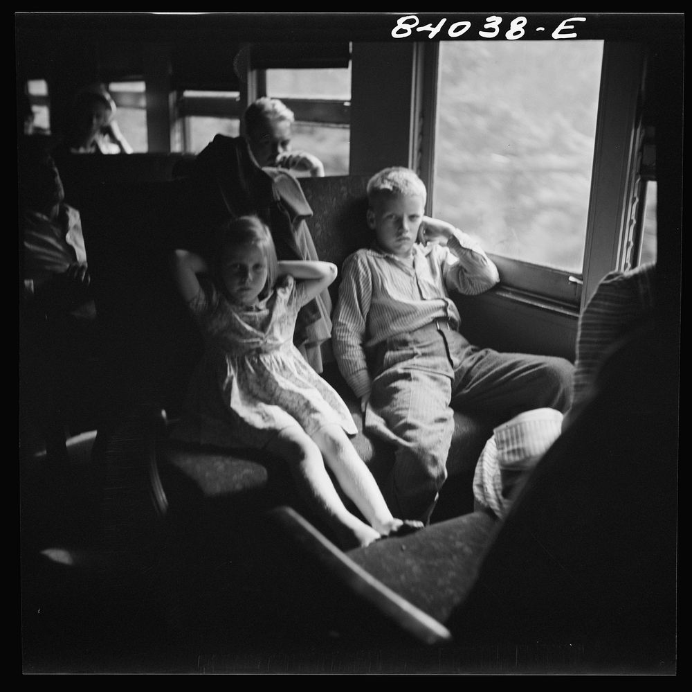 [Untitled photo, possibly related to: Children of migrants en route to upper New York state to work in the harvest]. Sourced…
