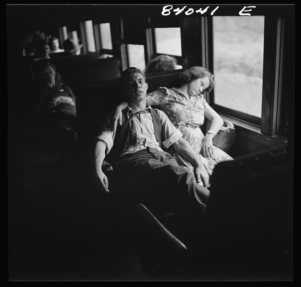 Boy and girl from Richwood, West Virginia en route to upper New York state to work in the harvest. Sourced from the Library…