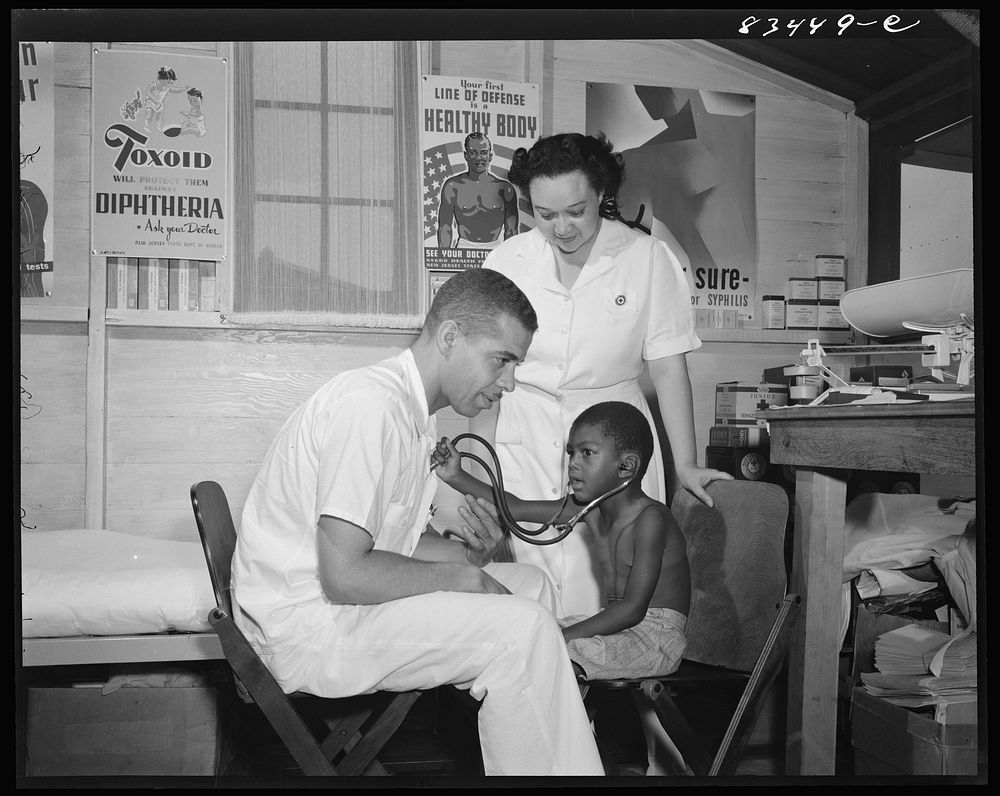 Bridgeton, New Jersey. FSA (Farm Security Administration) agricultural workers' camp. The clinic. Sourced from the Library…