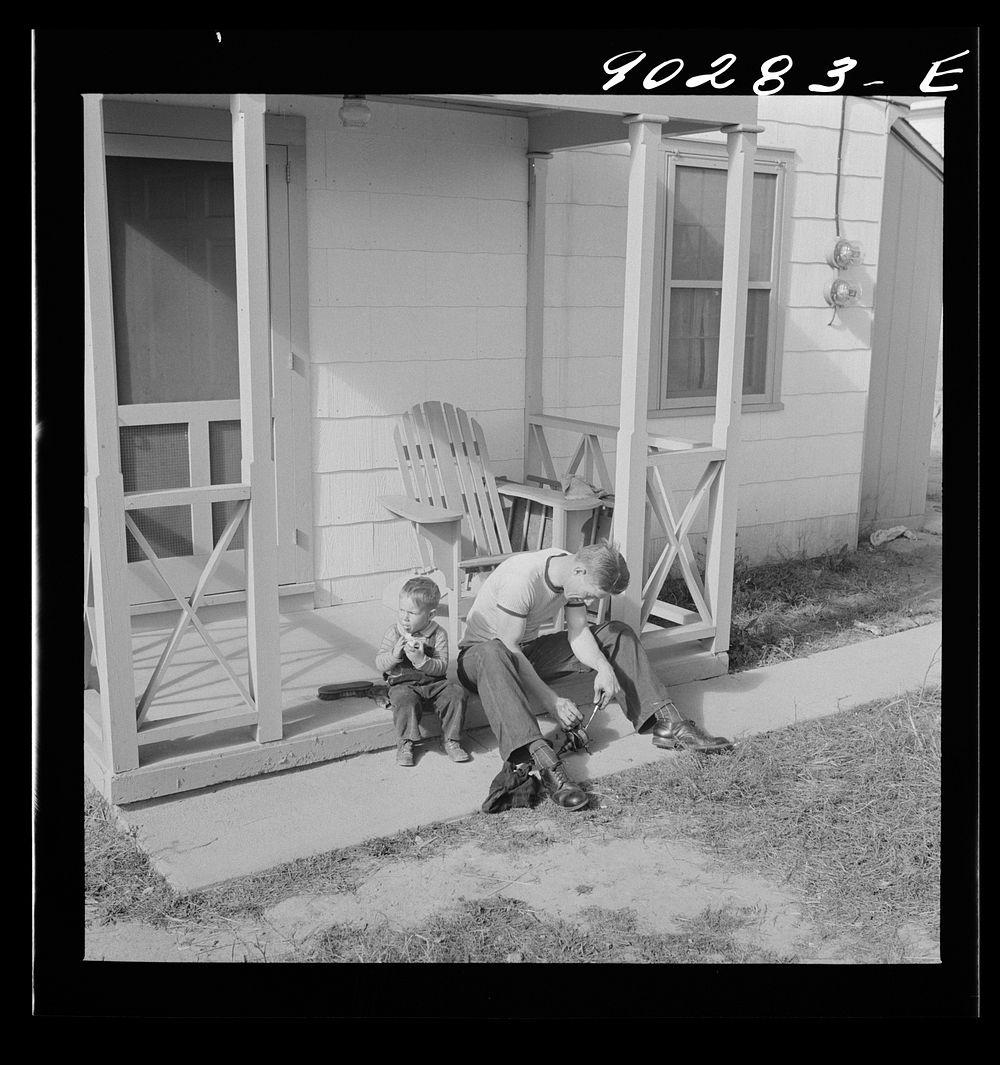 [Untitled photo, possibly related to: Radford, Virginia. Sunset Village, FSA housing project. Fred B. Williams from…