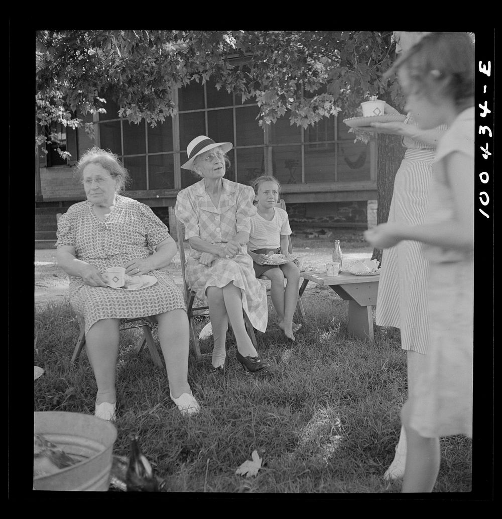 [Untitled photo, possibly related to: St. Mary's County, Maryland. Sunday school picnic on the edge of the Patuxent River].…