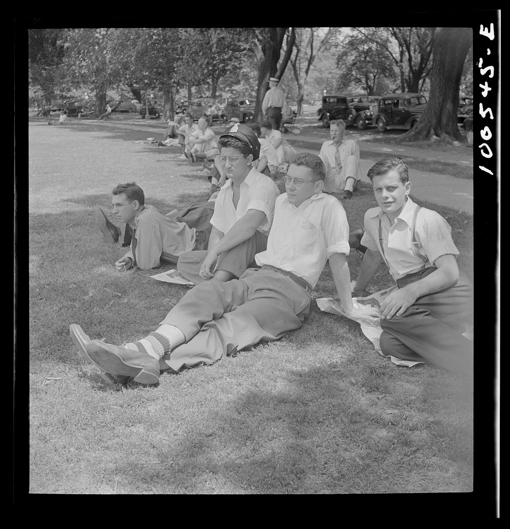 Washington, D.C. Spectators at a baseball game. Sourced from the Library of Congress.