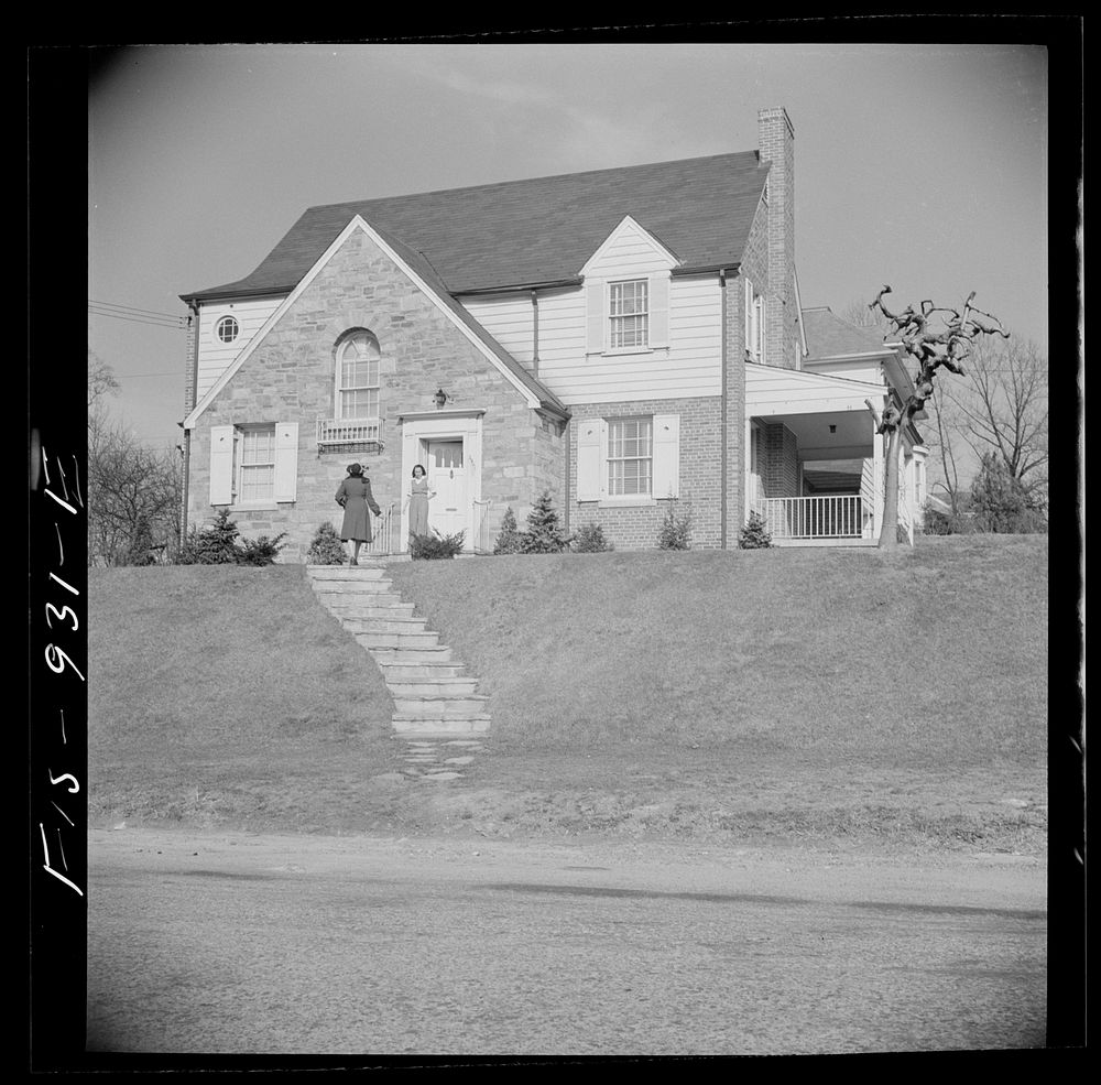 Washington, D.C.  home on the outskirts of the city which is owned by a doctor whose wife teaches in a Negro grammar school.…