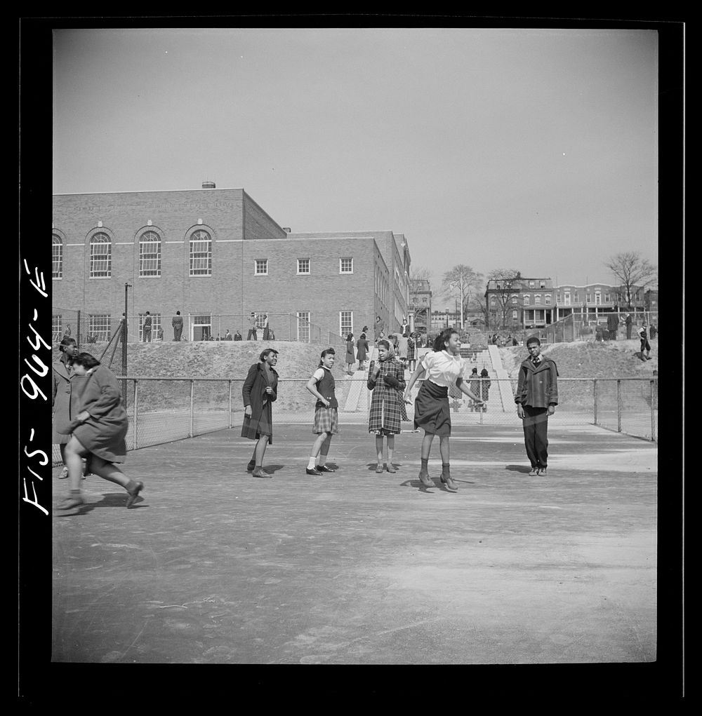 [Untitled photo, possibly related to: Washington, D.C. Playground at Banneker Junior High School]. Sourced from the Library…