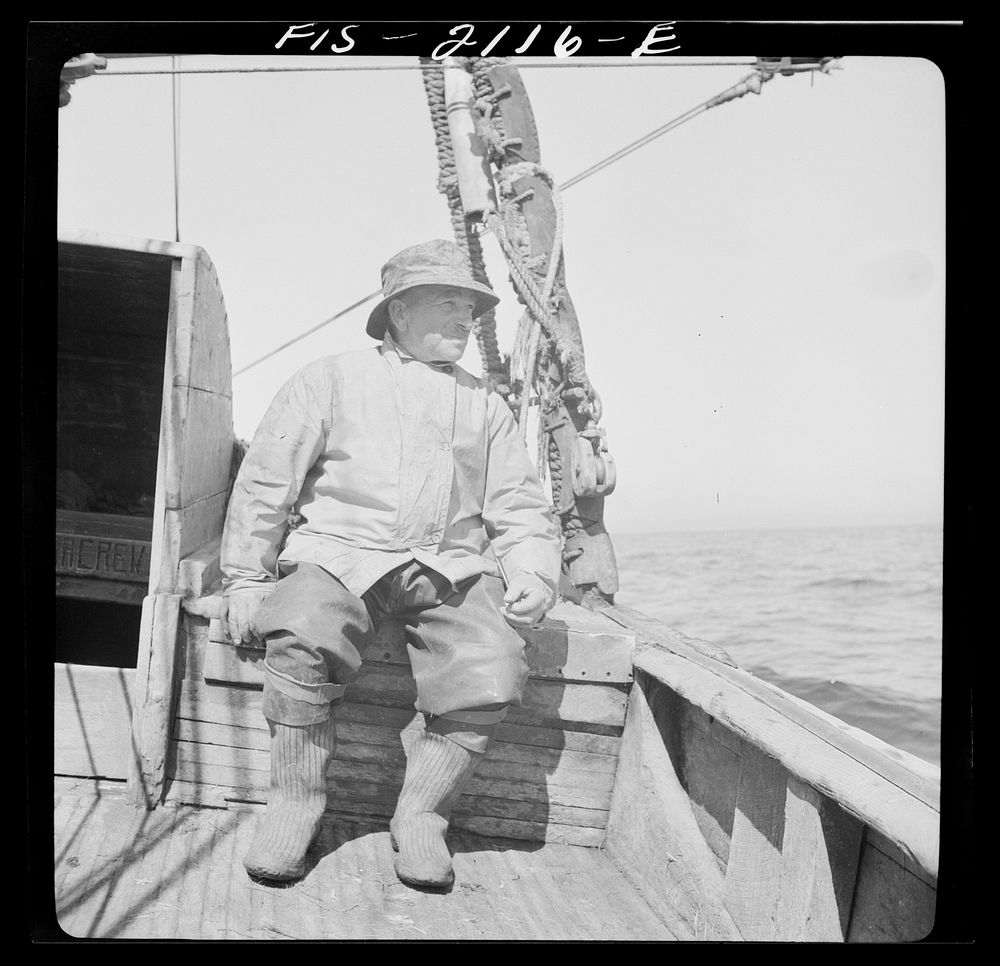 Provincetown, Massachusetts. Aboard the Francis and Marion, a Portuguese drag trawler, fishing off Cape Cod. Portuguese…