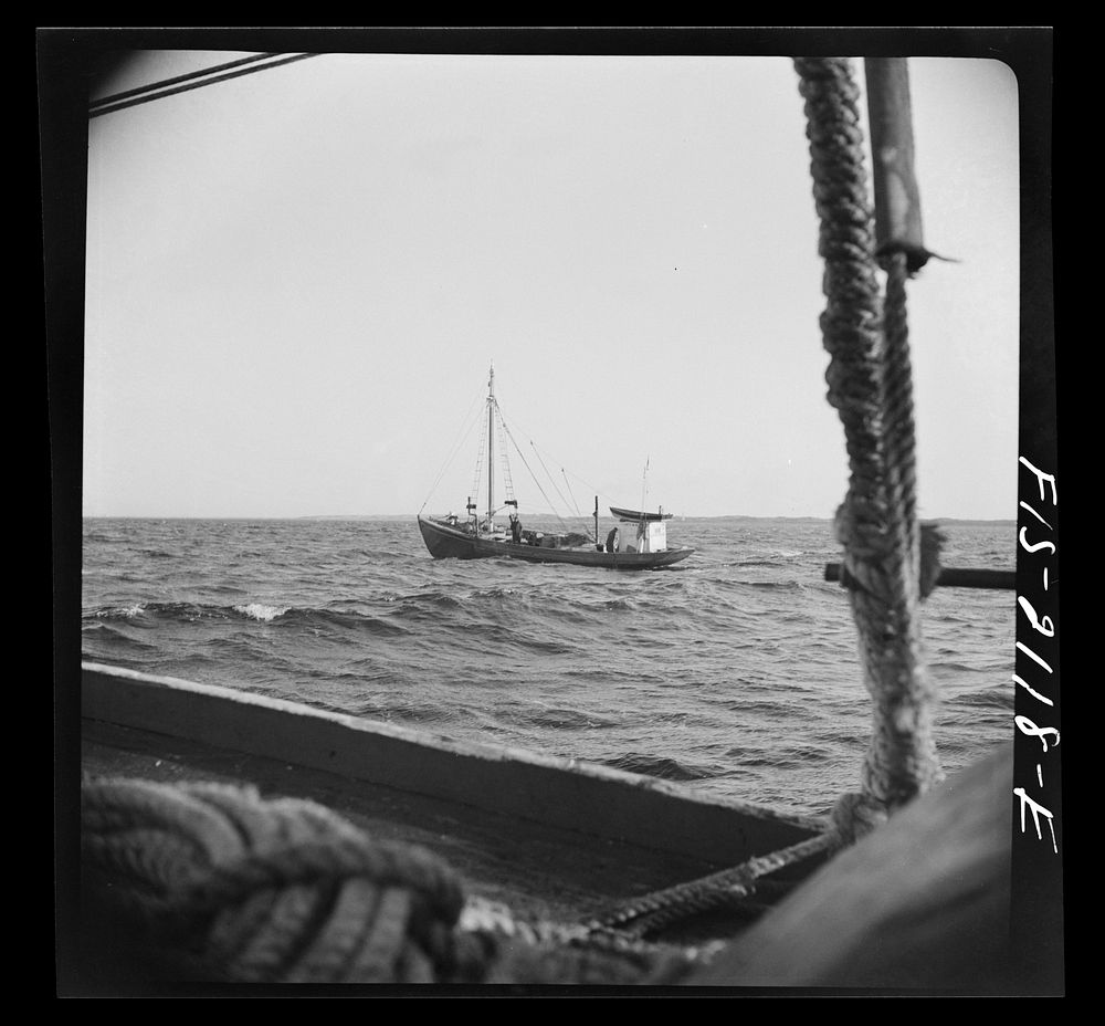 Provincetown, Massachusetts. Aboard the Francis and Marion, a Portuguese drag trawler, fishing off Cape Cod. Sourced from…