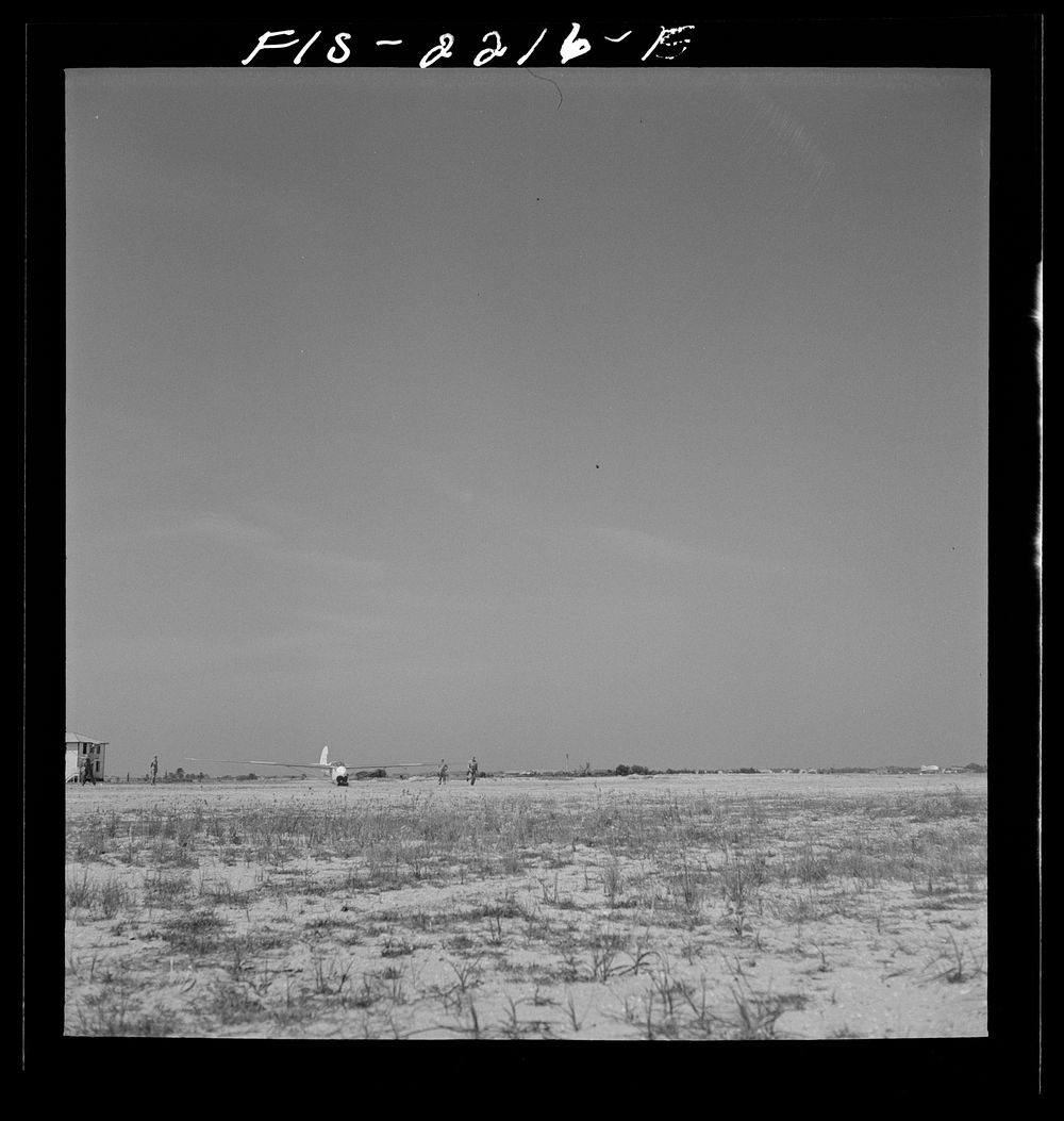 [Untitled photo, possibly related to: Parris Island, South Carolina. U.S. Marine Corps glider detachment training camp.…