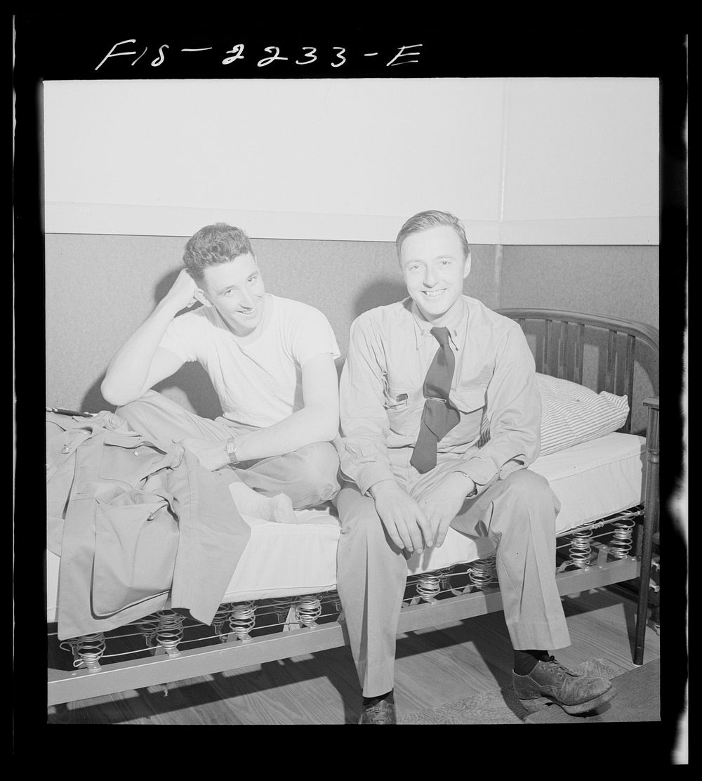 Parris Island, South Carolina. Instructors at leisure after a full day at the U.S. Marine Corps glider detachment training…