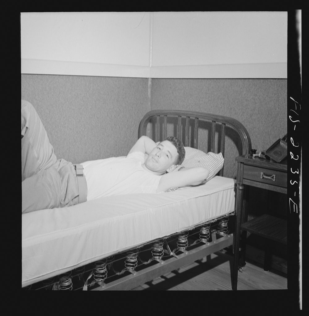 Parris Island, South Carolina. An instructor at leisure after a full day at the U.S. Marine Corps glider detachment training…