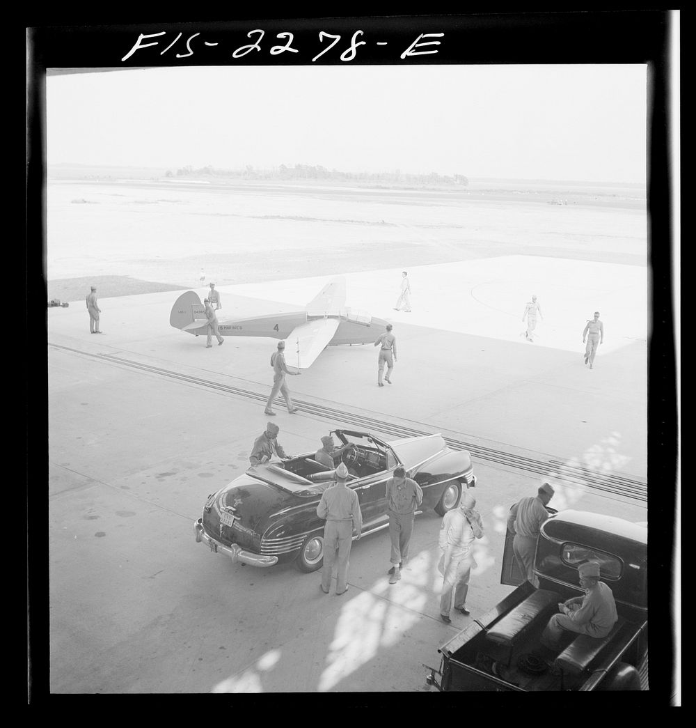 A scene at the United States Marine glider detachment training camp at Parris Island, South Carolina. Sourced from the…