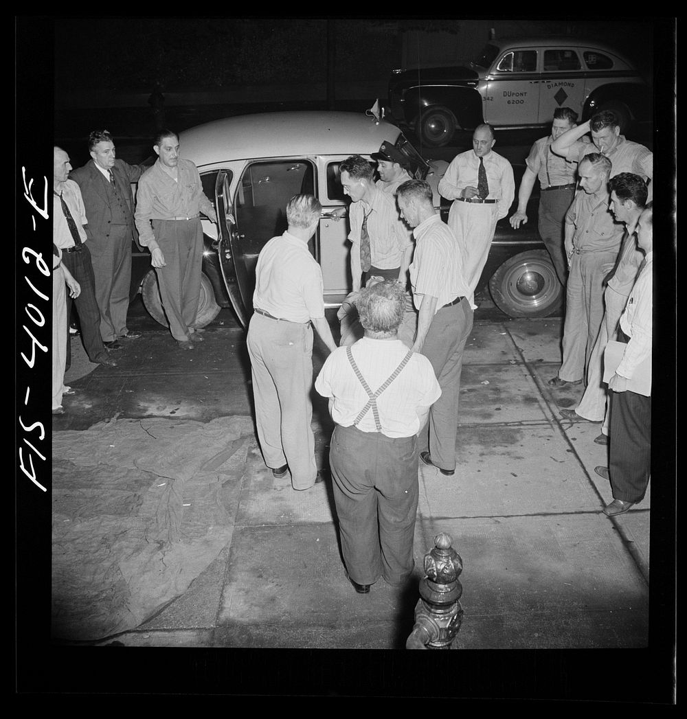 [Untitled photo, possibly related to: Washington, D.C. The District Red Cross gives training to taxi drivers in using their…
