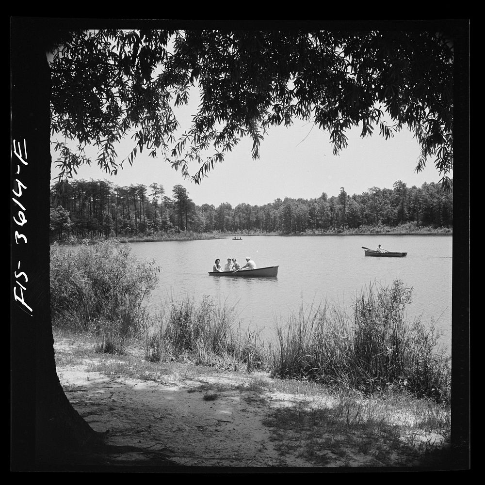 Greenbelt, Maryland. Boating on the artificial lake. Sourced from the Library of Congress.