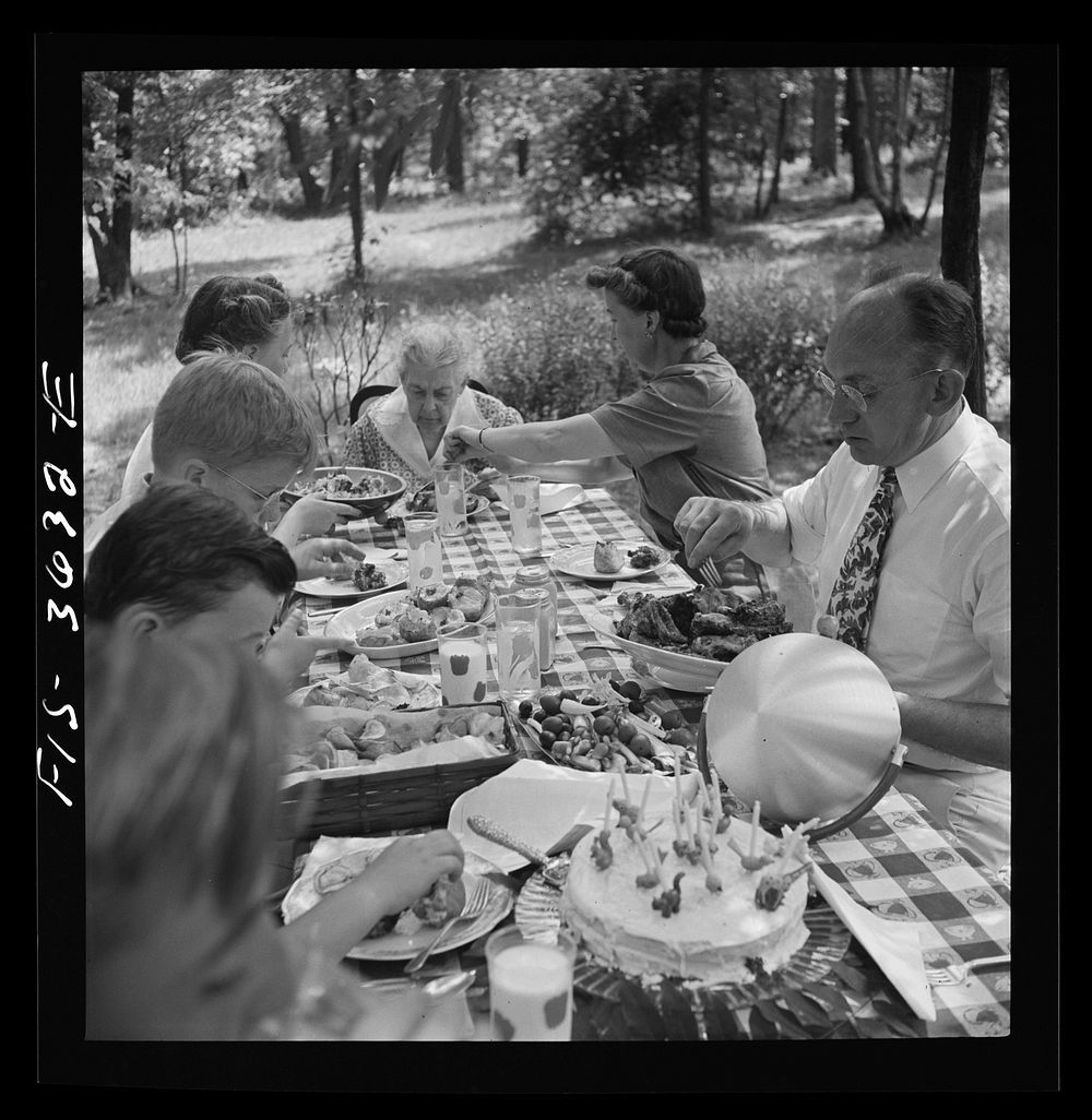 [Untitled photo, possibly related to: Greenbelt, Maryland. Party for Mrs. Taylor's eighty third birthday, attended by her…