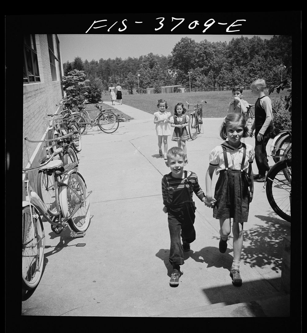 [Untitled photo, possibly related to: Greenbelt, Maryland. Federal housing project. Children going home from school].…