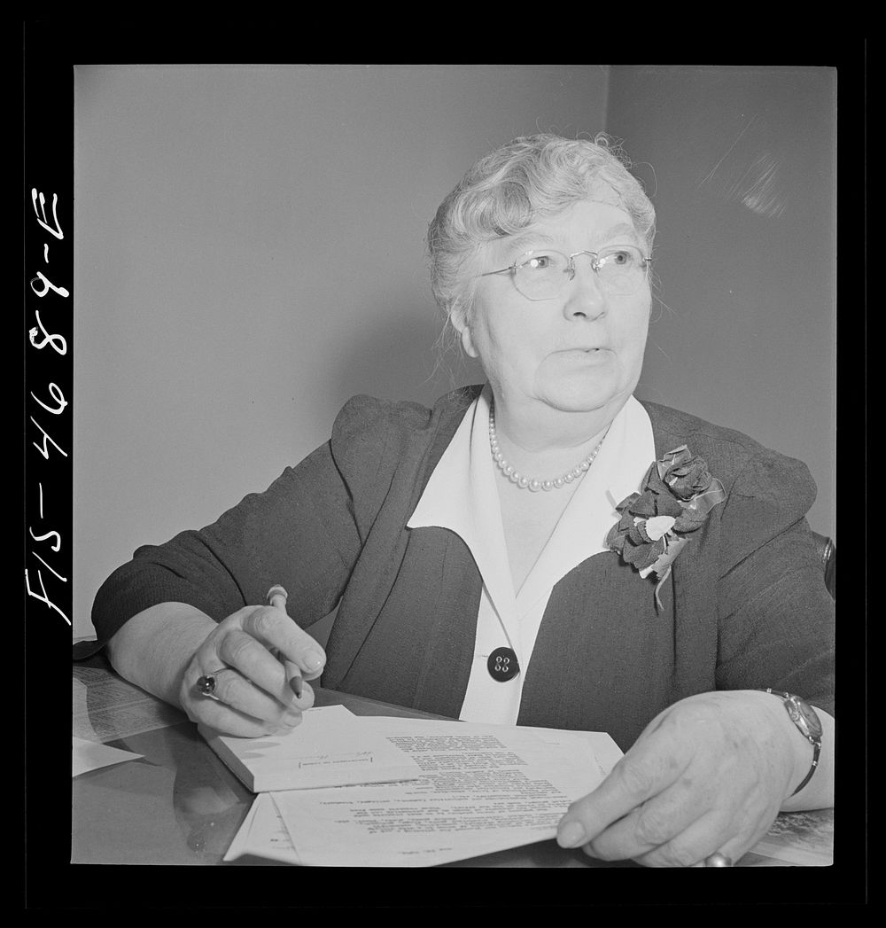 [Untitled photo, possibly related to: Washington, D.C. Mary Anderson, head of the Women's Bureau of the United States…