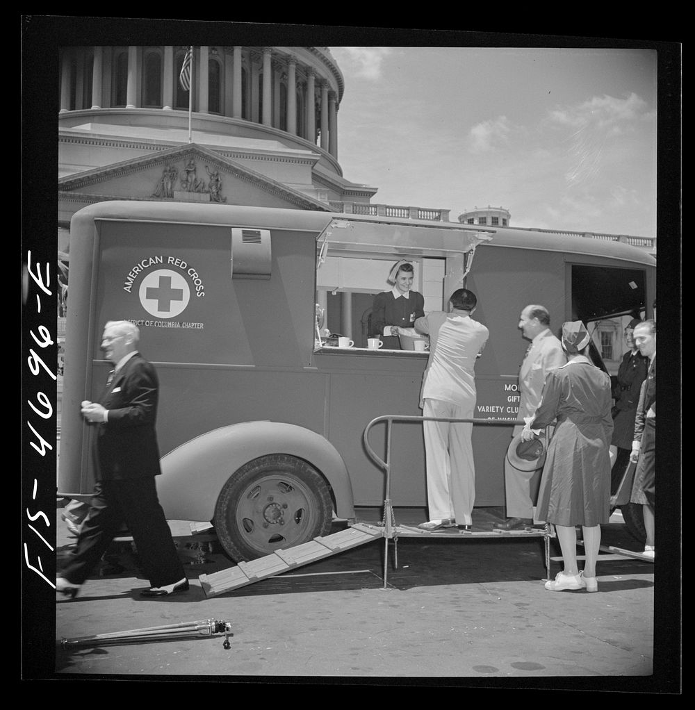 Washington, D.C. Interior of a new Red Cross mobile canteen. Sourced from the Library of Congress.