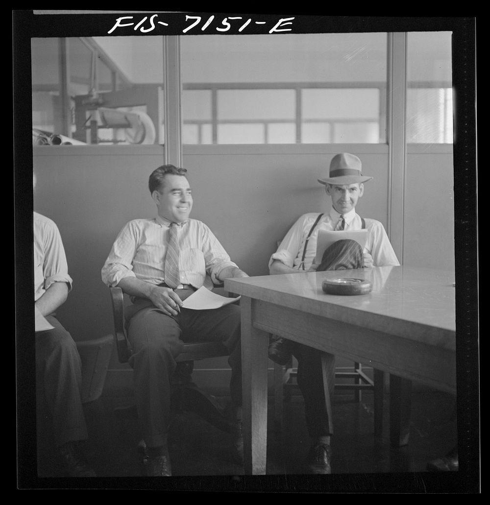 [Untitled photo, possibly related to: Detroit, Michigan (vicinity). Chrysler Corporation Dodge truck plant. Many conferences…