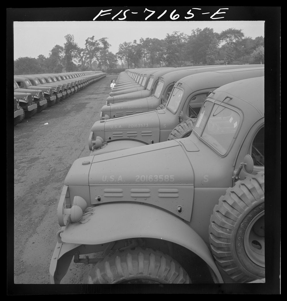 [Untitled photo, possibly related to: Detroit, Michigan (vicinity). Chrysler Corporation Dodge truck plant. Dodge Army…
