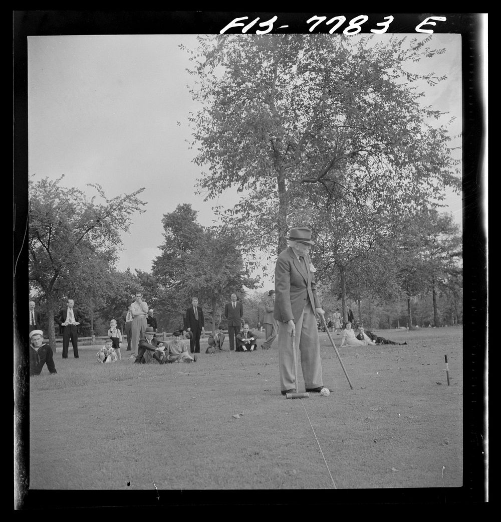 New York, New York. Croquet game on Sunday in Central Park. Sourced from the Library of Congress.
