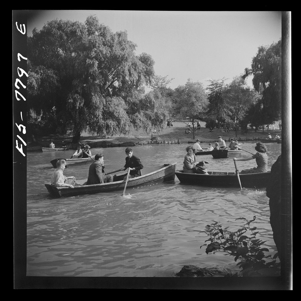 [Untitled photo, possibly related to: New York, New York. Central Park lake on Sunday]. Sourced from the Library of Congress.