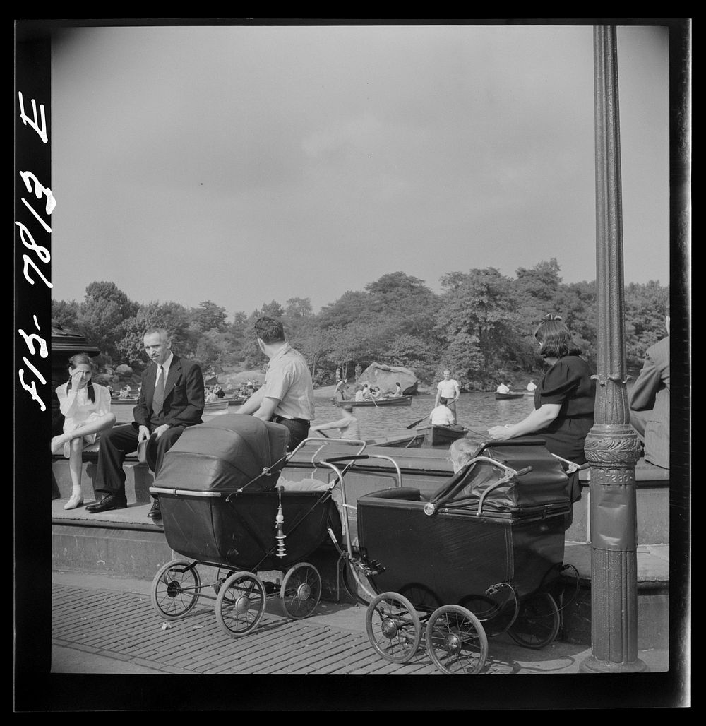 [Untitled photo, possibly related to: New York, New York. Mall fountain in Central Park on Sunday]. Sourced from the Library…