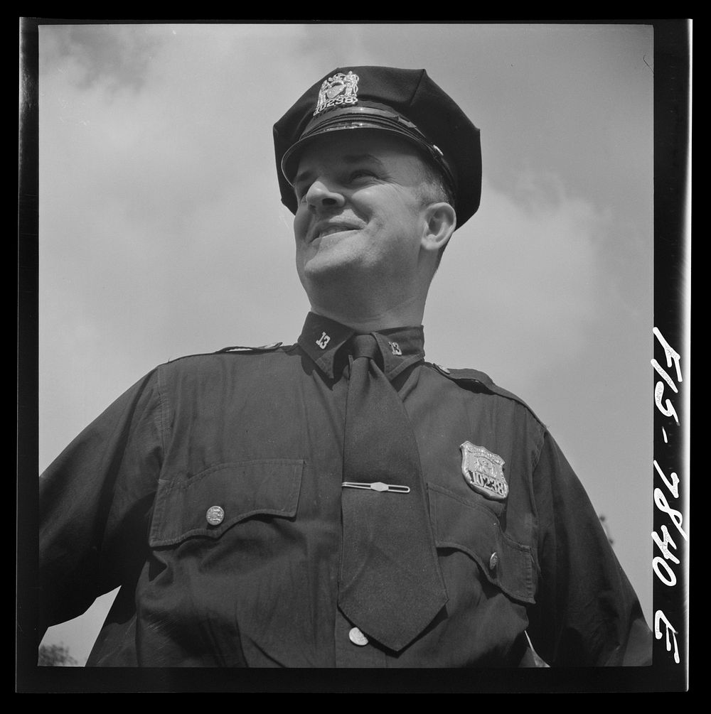 New York, New York. Irish-American policeman in Central Park on Sunday. Sourced from the Library of Congress.