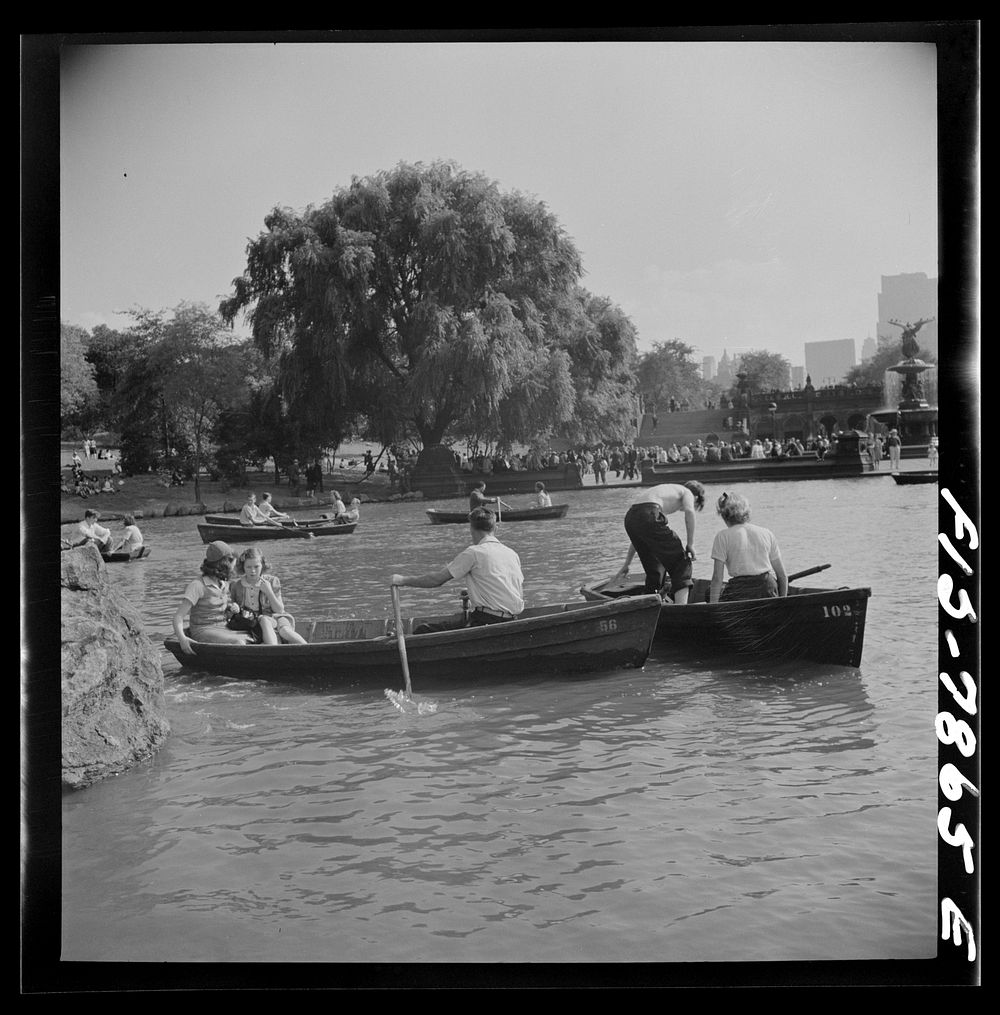 [Untitled photo, possibly related to: New York, New York. Central Park lake on Sunday]. Sourced from the Library of Congress.
