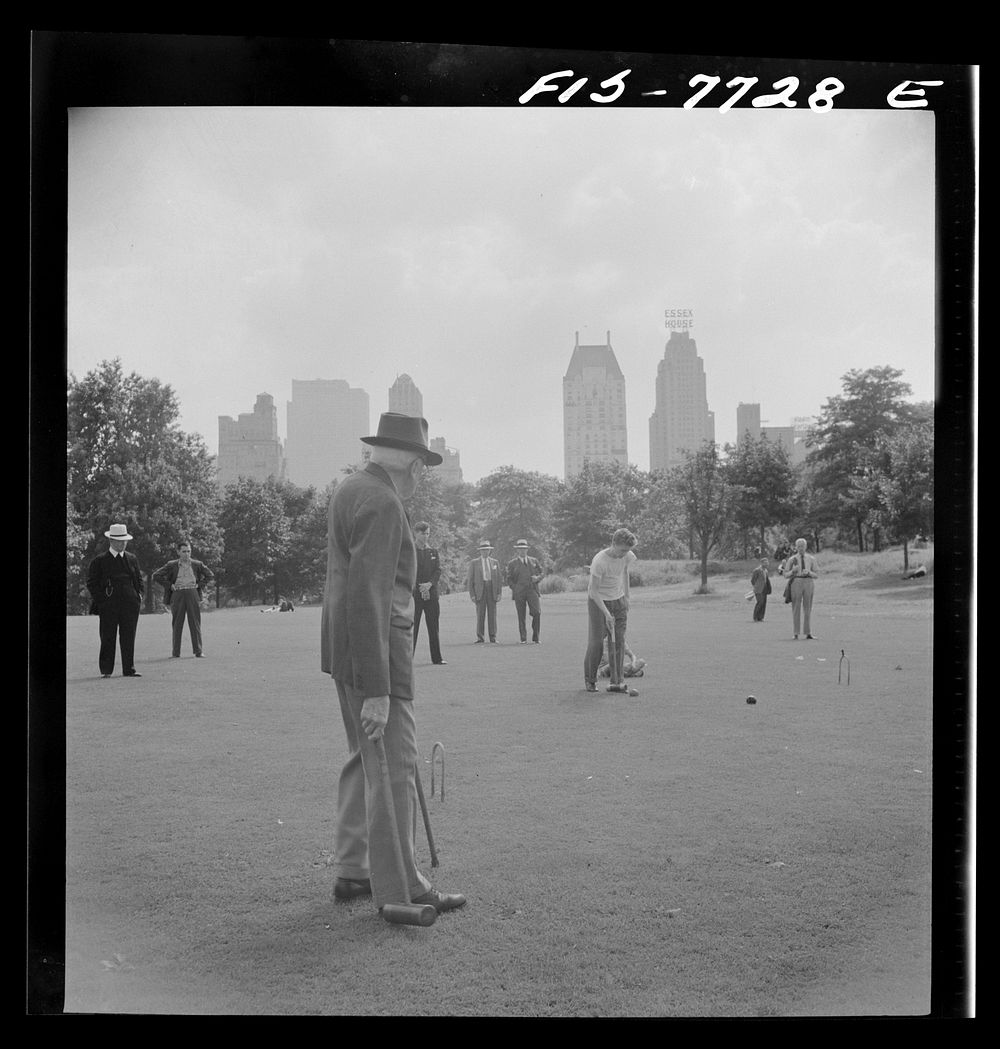New York, New York. Sunday croquet game in Central Park. Sourced from the Library of Congress.