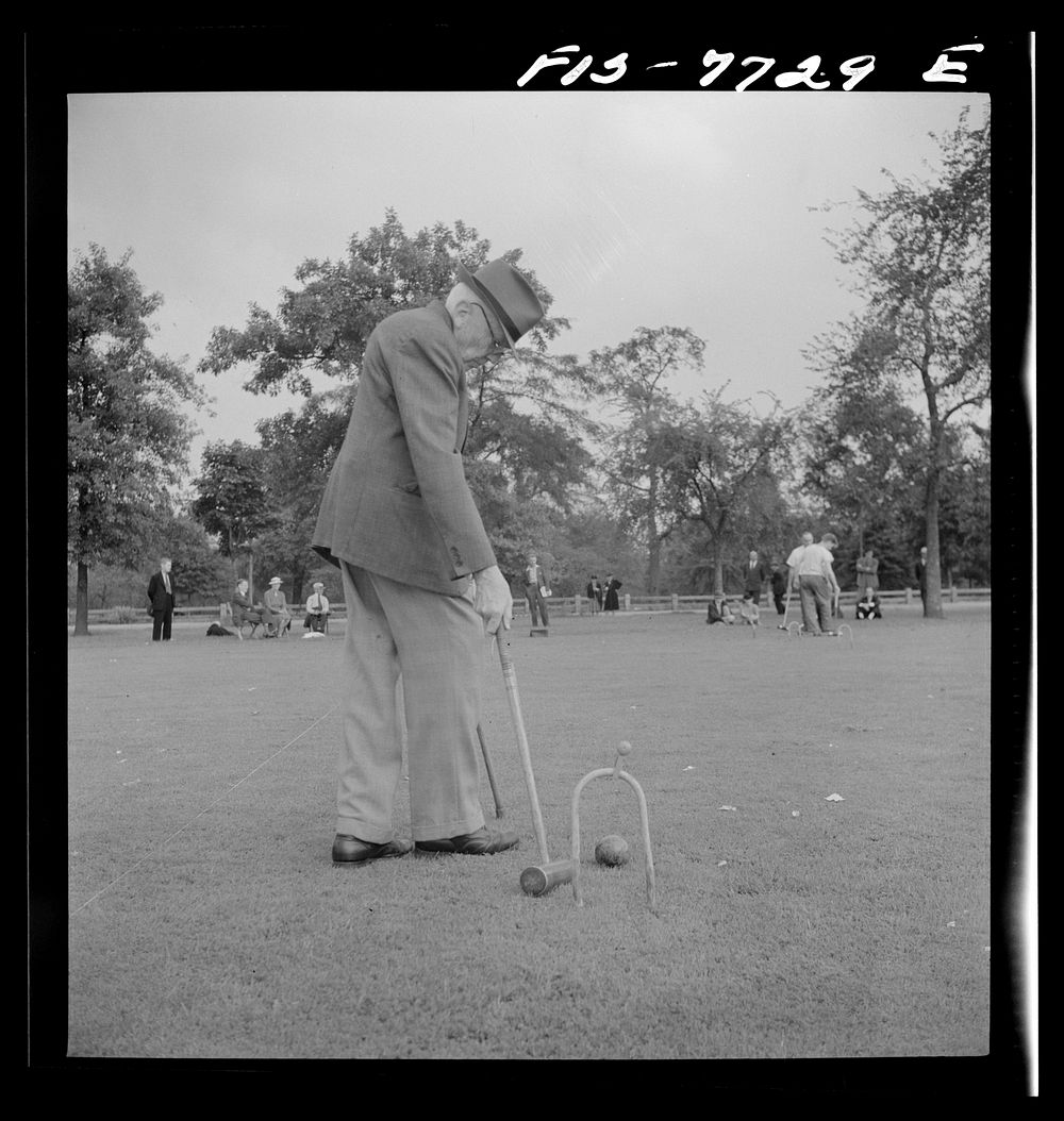 New York, New York. Sunday croquet game in Central Park. Sourced from the Library of Congress.
