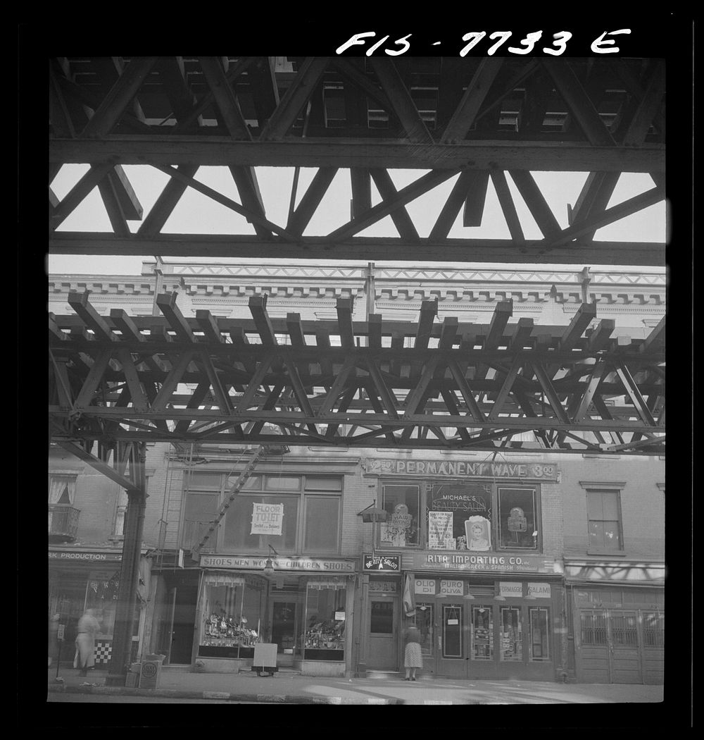 New York, N.Y. Second Avenue elevated railway in process of demolition between 13th and 14th Streets. Sourced from the…