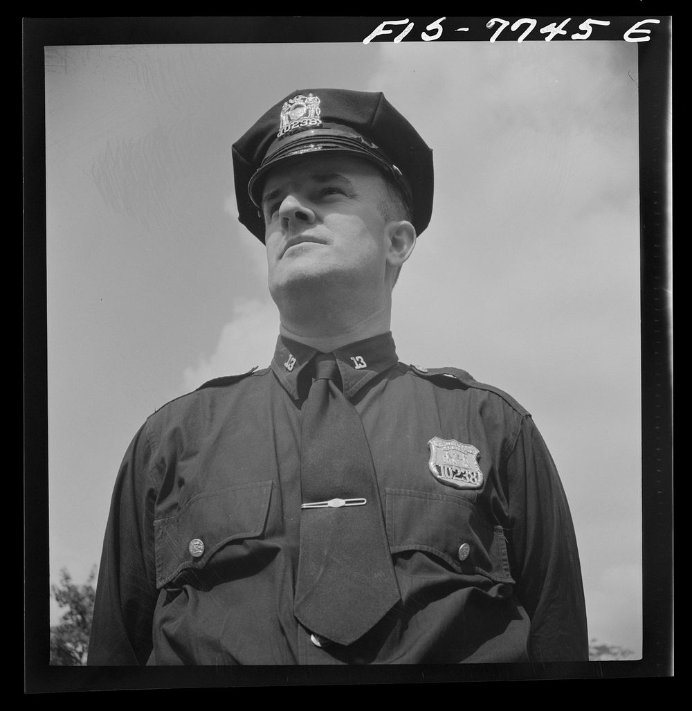 [Untitled photo, possibly related to: New York, New York. Irish-American policeman in Central Park]. Sourced from the…