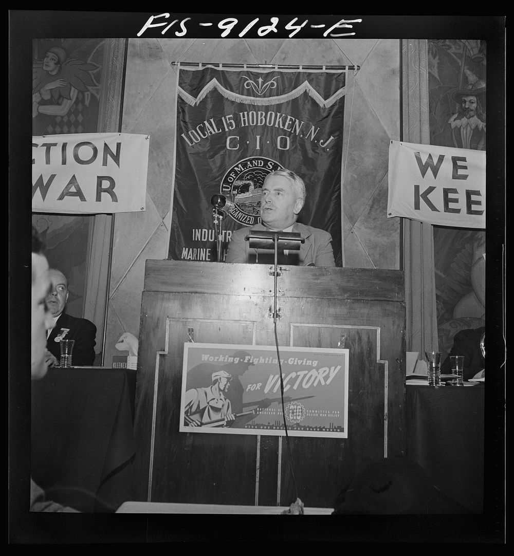New York, New York. Marine and shipbuilding workers' convention. Walter Nash, Minister of New Zealand to the United States…