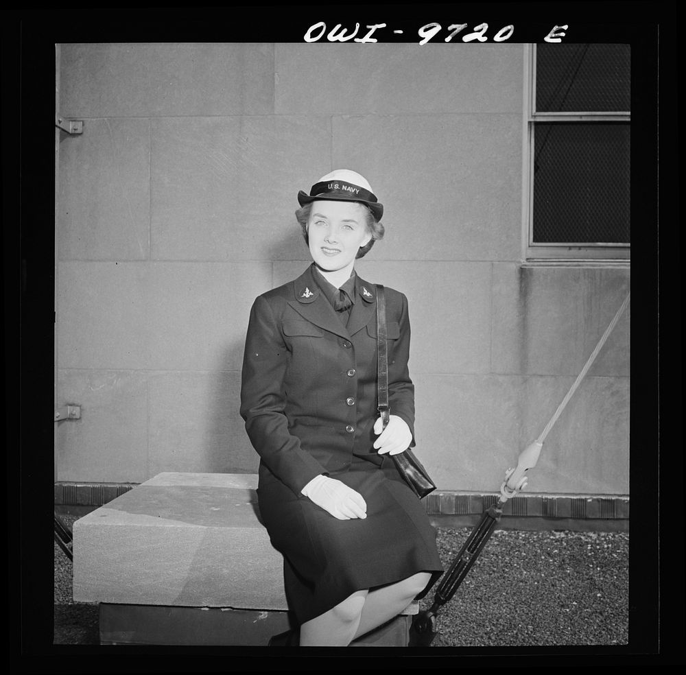 New York, New York. WAVE (Women Auxiliary Volunteer Emergency Service) uniform modeled by a girl from the Powers Agency.…