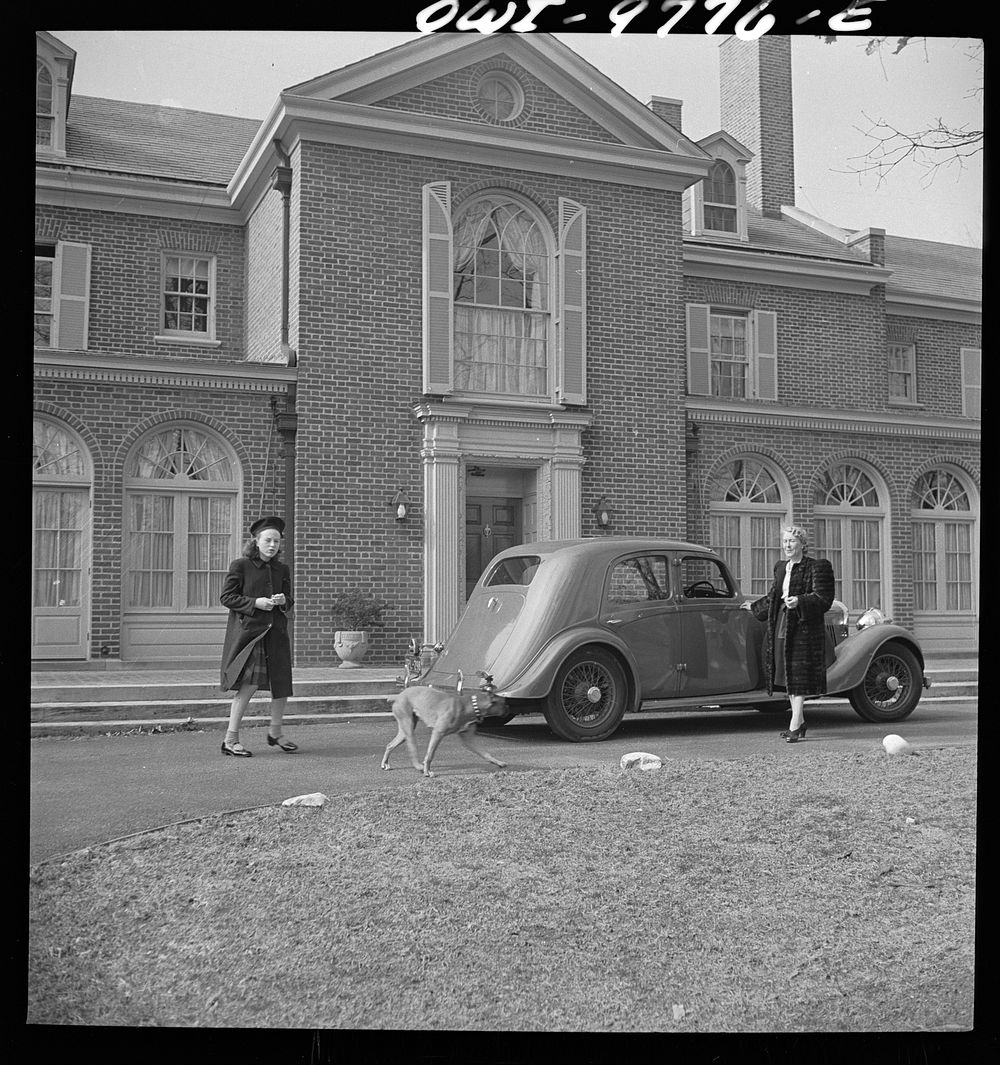 Washington, D.C. The Australian Legation. Mrs. Casey and her daughter Jane in front of the legation. Sourced from the…