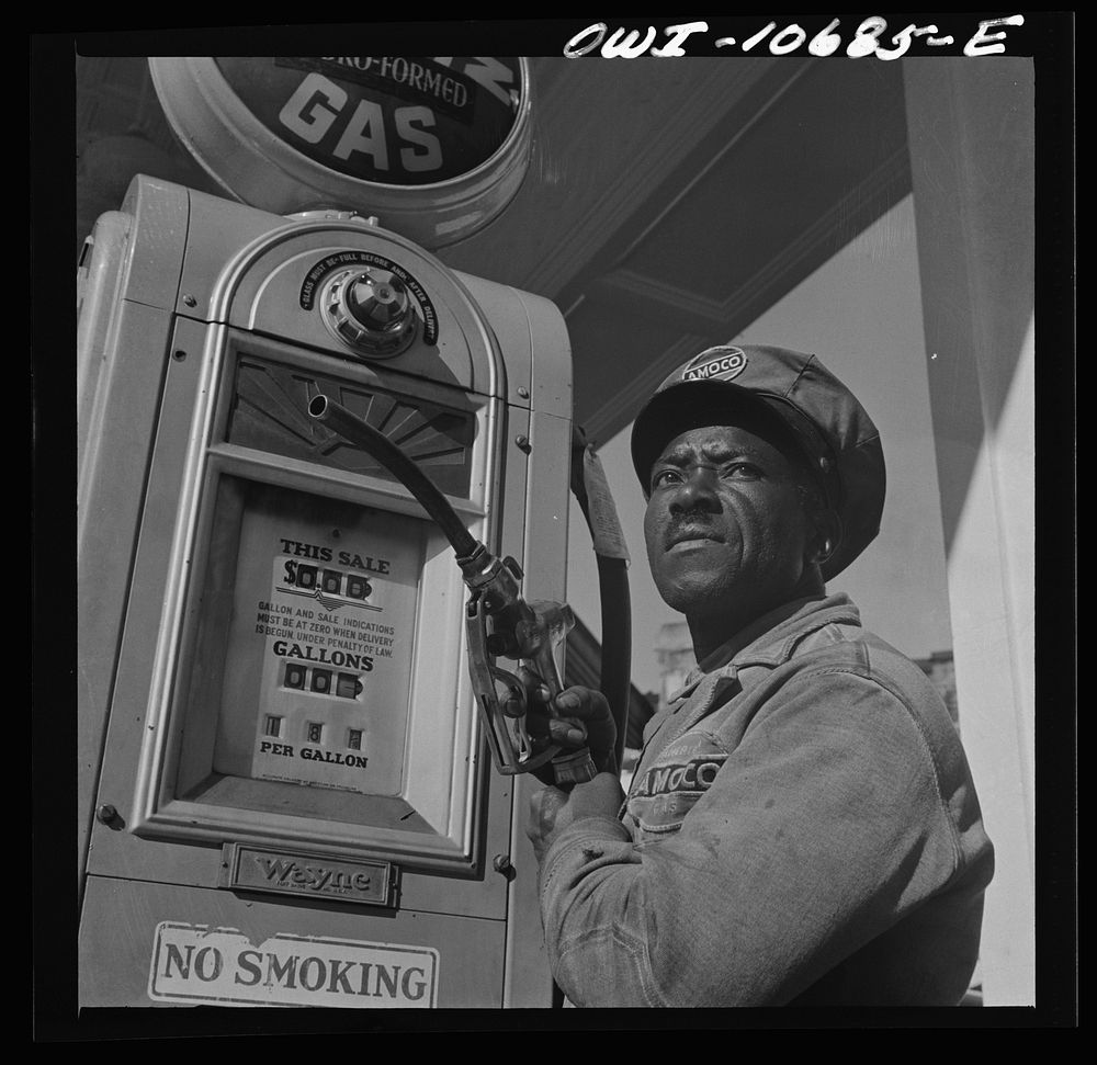 Washington, D.C.  mechanic for the Amoco oil company. Sourced from the Library of Congress.