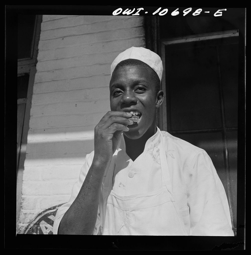 Washington, D.C. A dishwasher who works in a waterfront restaurant. Sourced from the Library of Congress.