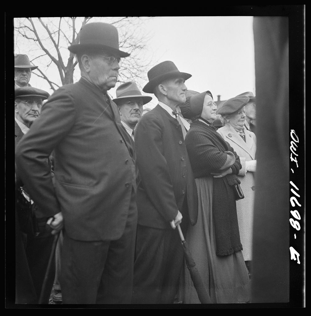 Lititz, Pennsylvania. Mennonites at a public sale. Sourced from the Library of Congress.